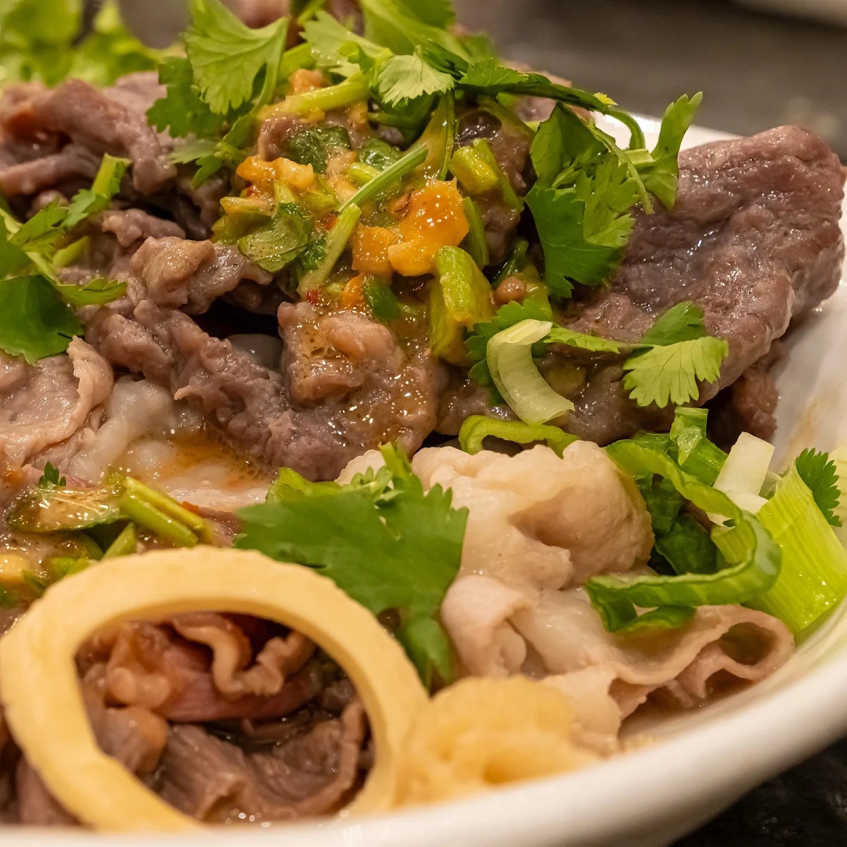 garlic beef 蒜泥牛肉, Happy Lamb Hot Pot, Vancouver